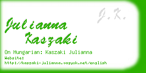 julianna kaszaki business card